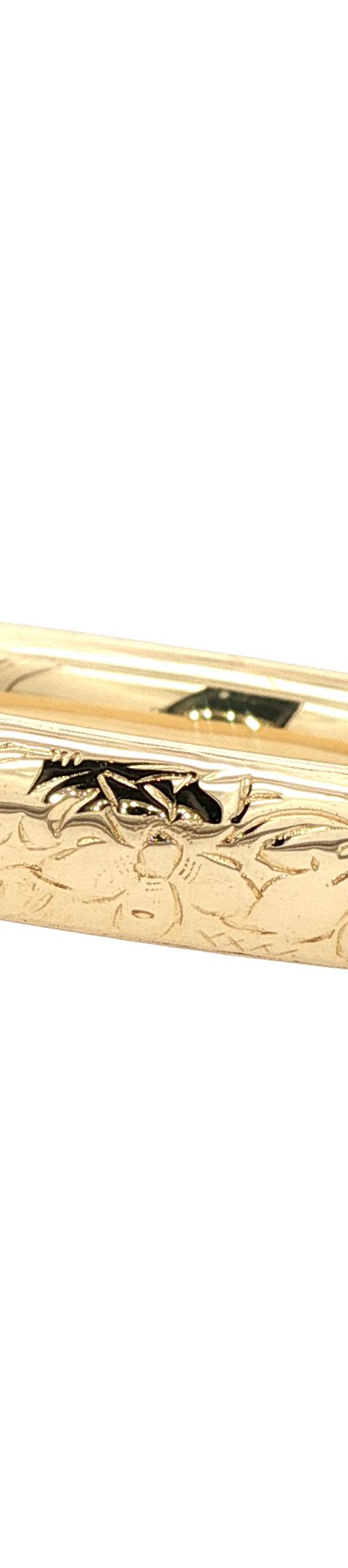 Vintage 14K Gold Bangle with Engraving